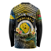 Personalised Malampa Day Long Sleeve Shirt Vanuatu Provinces Polynesian Pattern