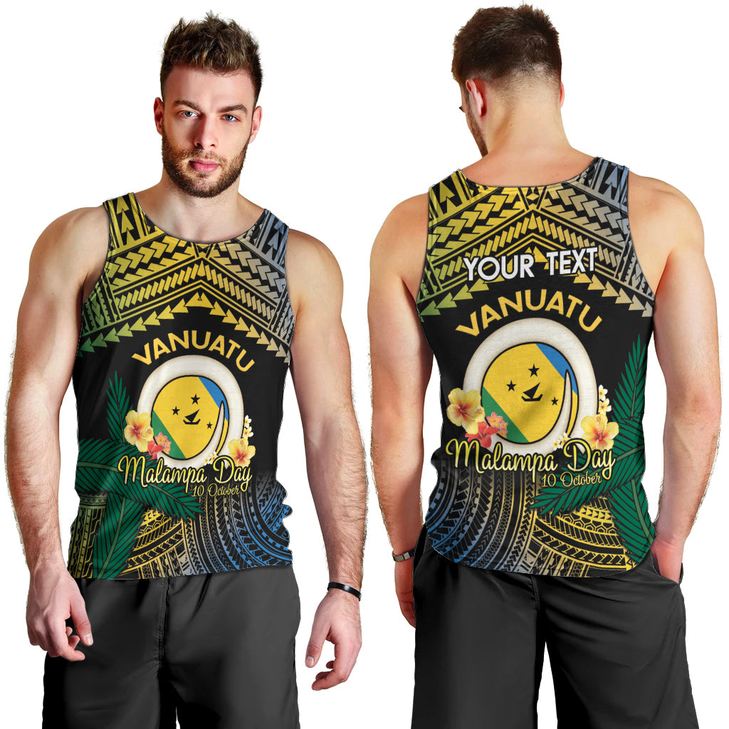 Personalised Malampa Day Men Tank Top Vanuatu Provinces Polynesian Pattern