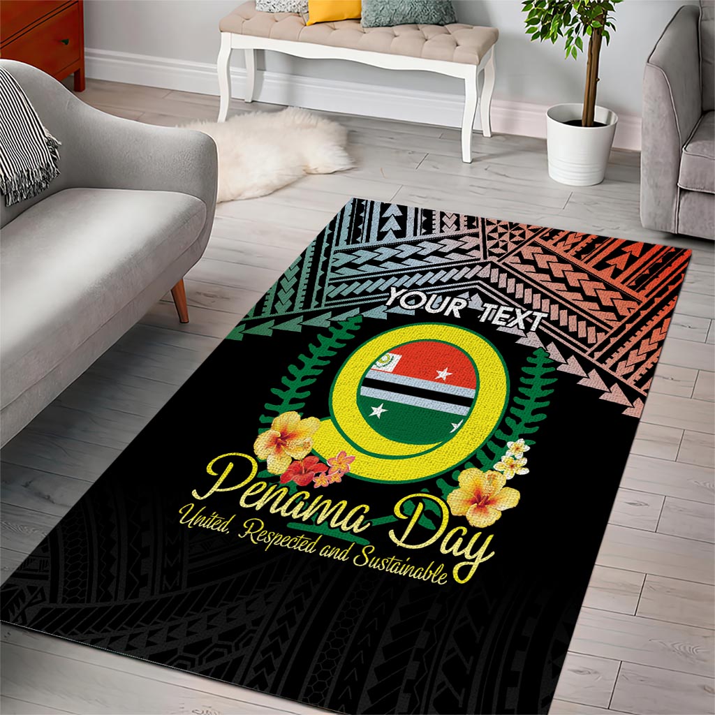 Personalised Penama Day Area Rug Vanuatu Provinces Polynesian Pattern LT14 - Polynesian Pride