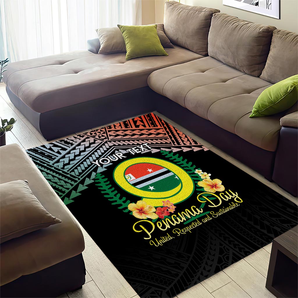 Personalised Penama Day Area Rug Vanuatu Provinces Polynesian Pattern LT14 - Polynesian Pride