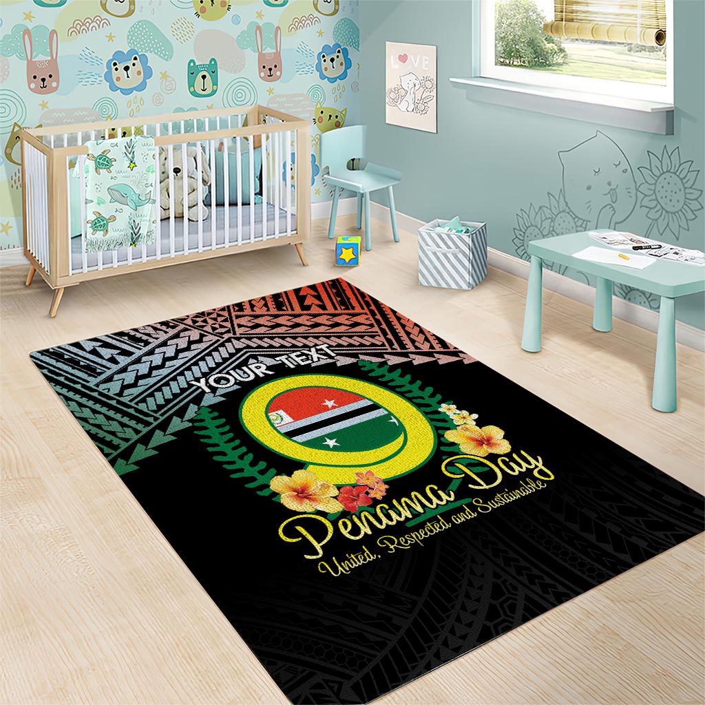 Personalised Penama Day Area Rug Vanuatu Provinces Polynesian Pattern LT14 - Polynesian Pride