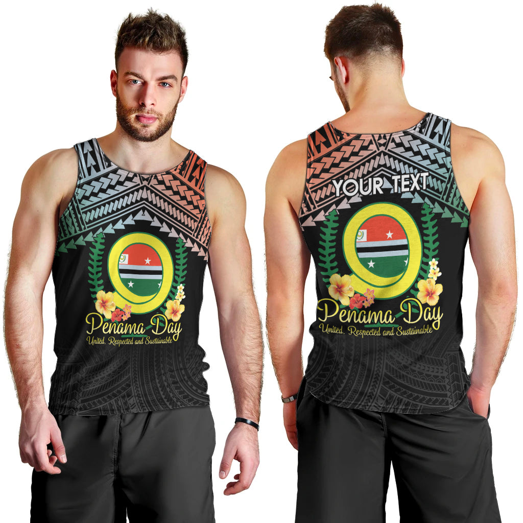 Personalised Penama Day Men Tank Top Vanuatu Provinces Polynesian Pattern