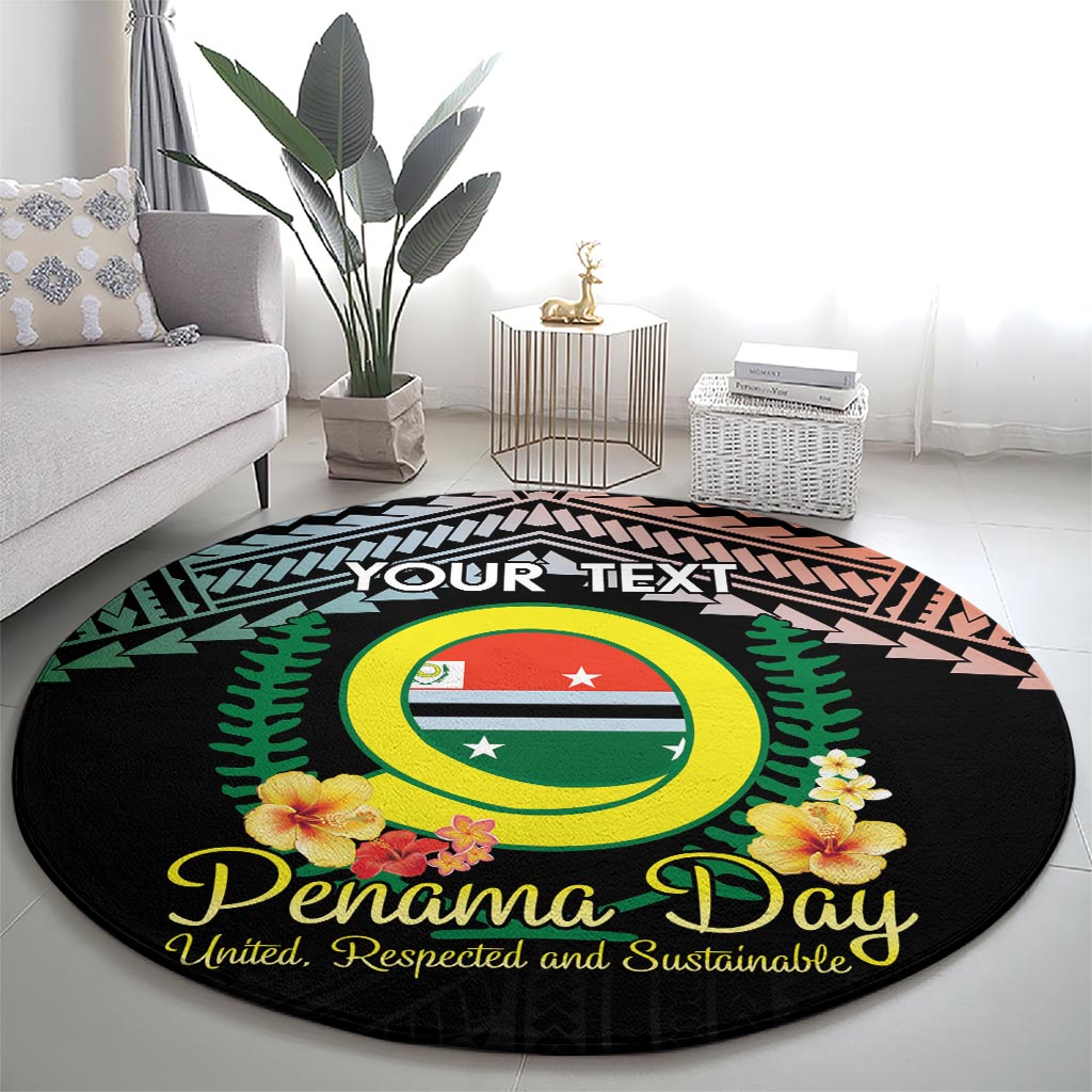 Personalised Penama Day Round Carpet Vanuatu Provinces Polynesian Pattern LT14 - Polynesian Pride
