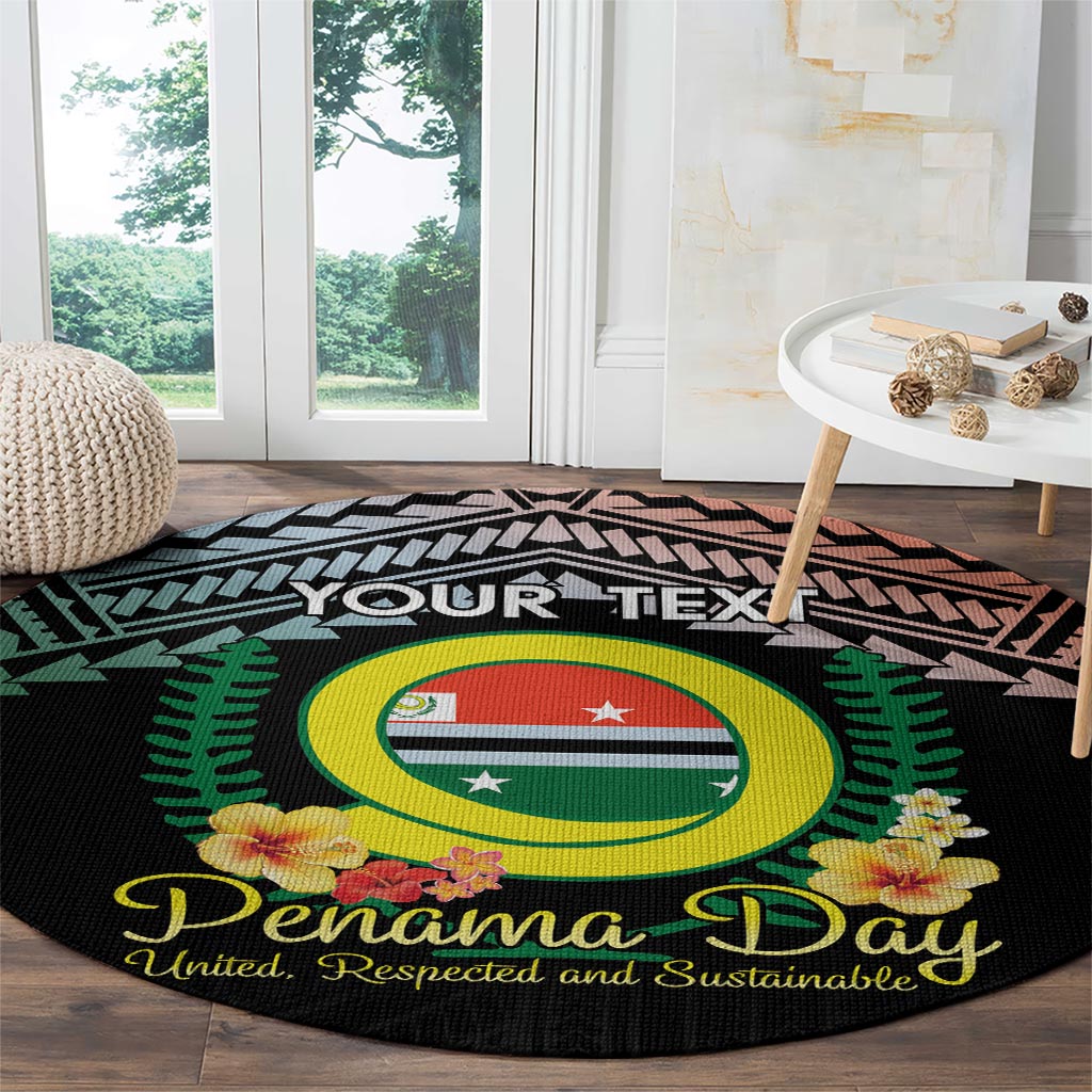 Personalised Penama Day Round Carpet Vanuatu Provinces Polynesian Pattern LT14 - Polynesian Pride