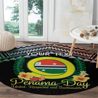 Personalised Penama Day Round Carpet Vanuatu Provinces Polynesian Pattern LT14 - Polynesian Pride
