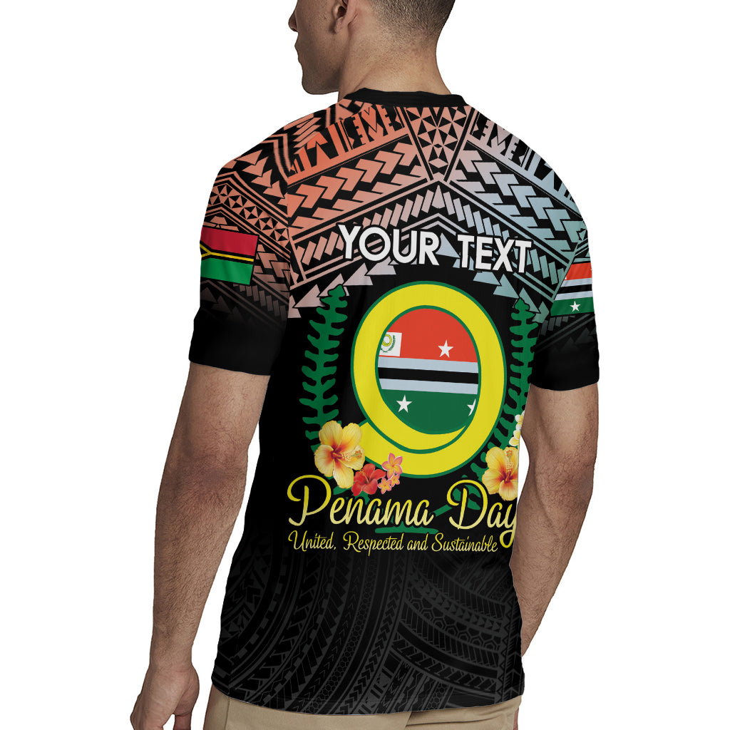 Personalised Penama Day Rugby Jersey Vanuatu Provinces Polynesian Pattern