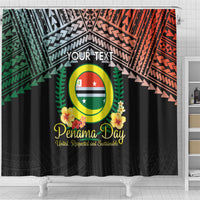 Personalised Penama Day Shower Curtain Vanuatu Provinces Polynesian Pattern