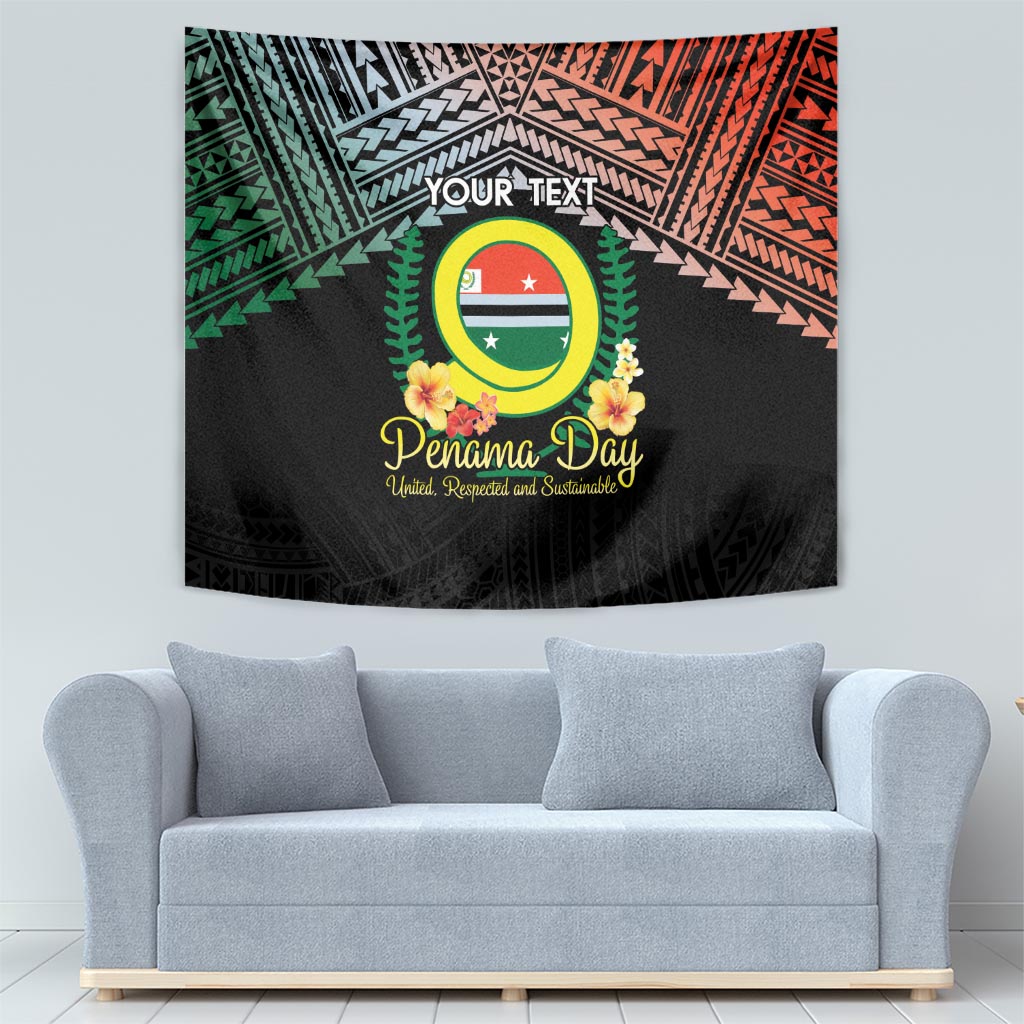 Personalised Penama Day Tapestry Vanuatu Provinces Polynesian Pattern LT14 - Polynesian Pride