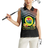 Personalised Penama Day Women Sleeveless Polo Shirt Vanuatu Provinces Polynesian Pattern LT14 - Polynesian Pride