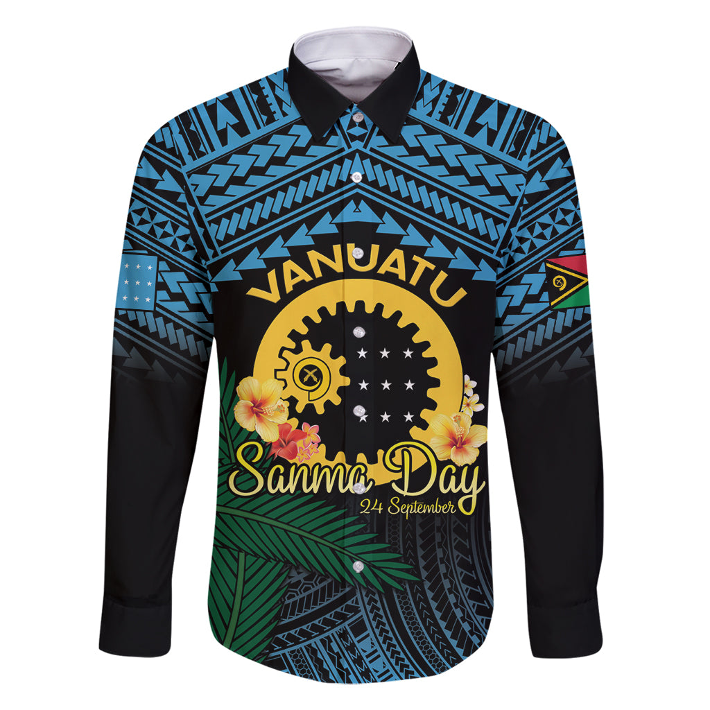Personalised Sanma Day Family Matching Off Shoulder Short Dress and Hawaiian Shirt Vanuatu Provinces Polynesian Pattern