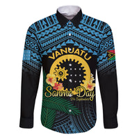 Personalised Sanma Day Family Matching Puletasi and Hawaiian Shirt Vanuatu Provinces Polynesian Pattern