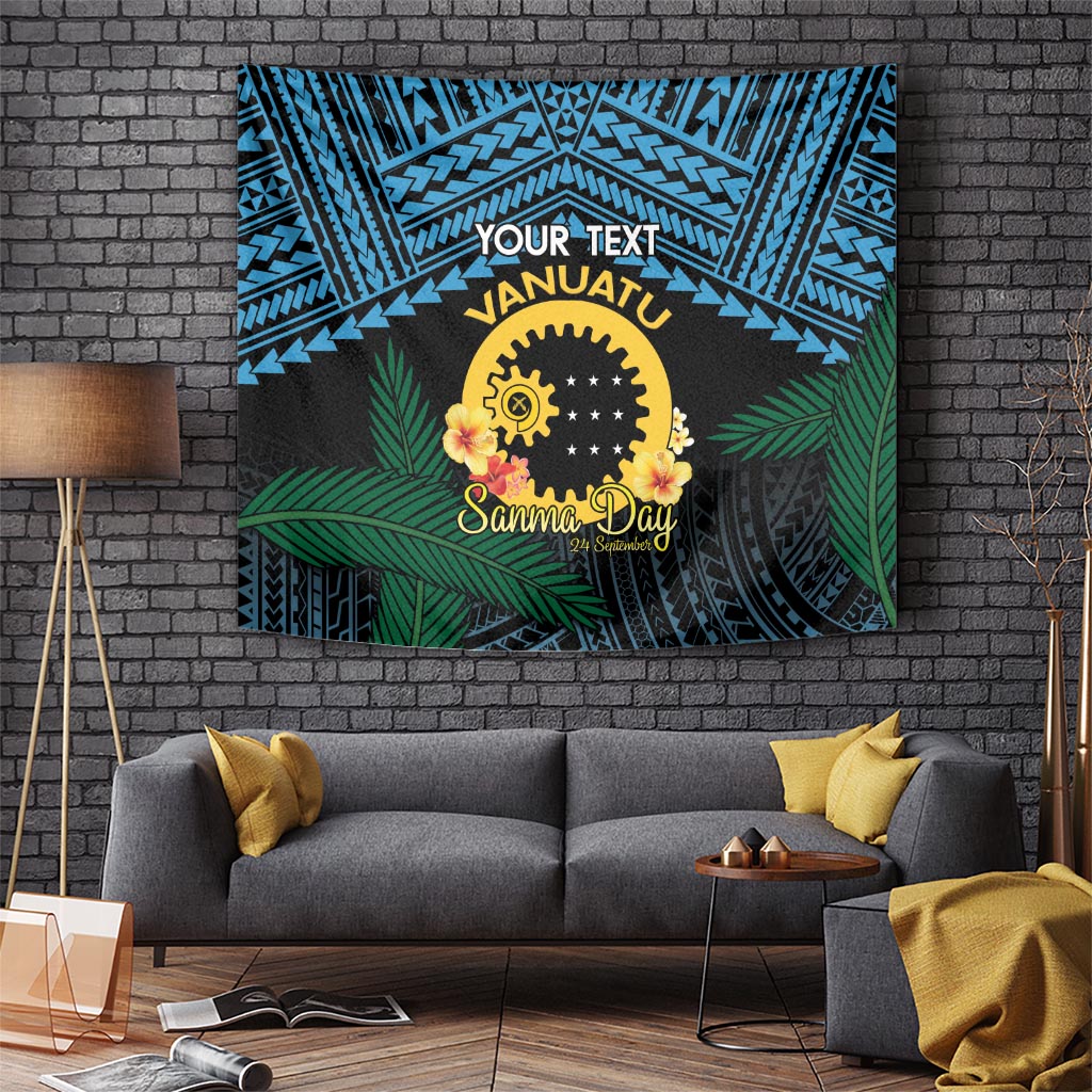 Personalised Sanma Day Tapestry Vanuatu Provinces Polynesian Pattern LT14 - Polynesian Pride