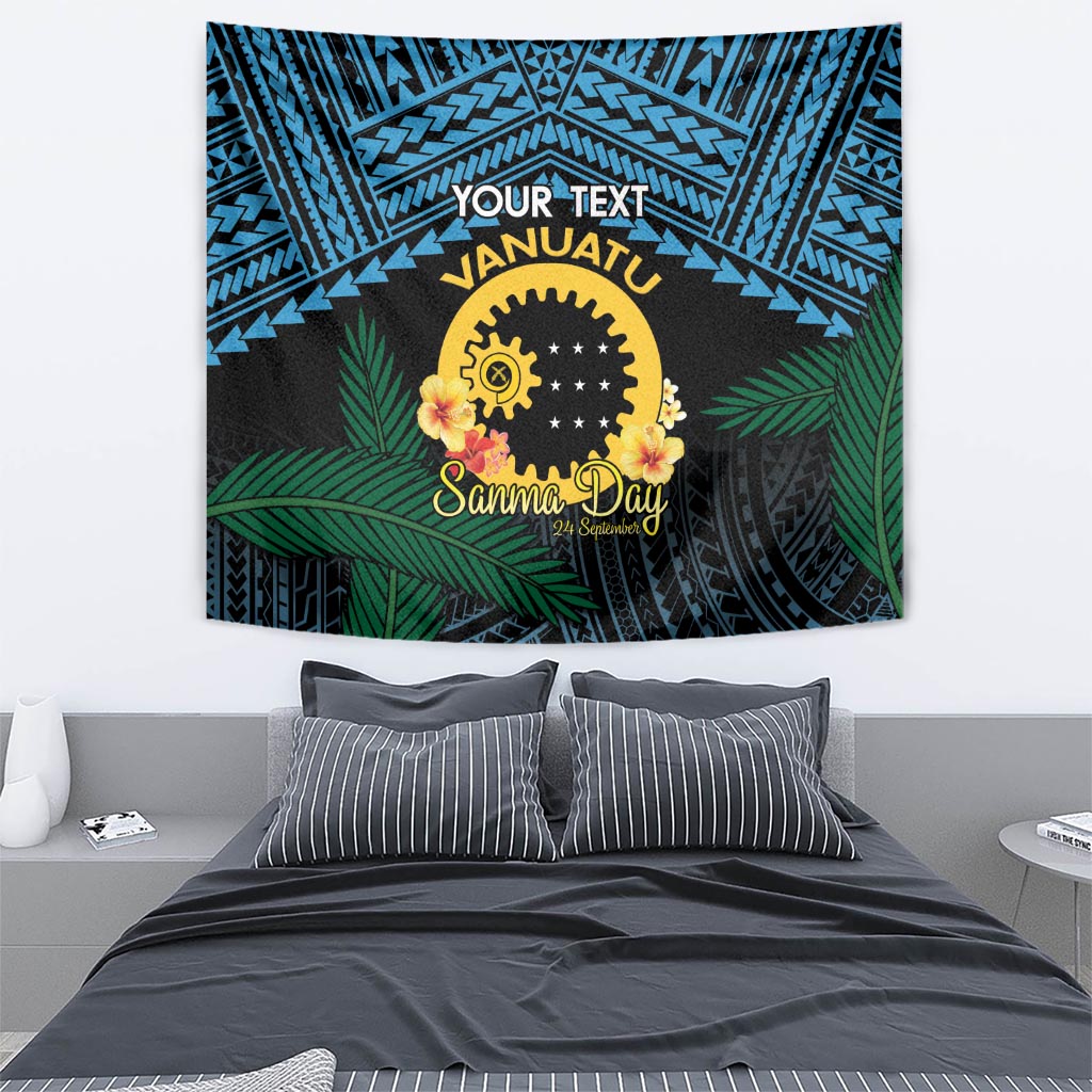 Personalised Sanma Day Tapestry Vanuatu Provinces Polynesian Pattern LT14 - Polynesian Pride