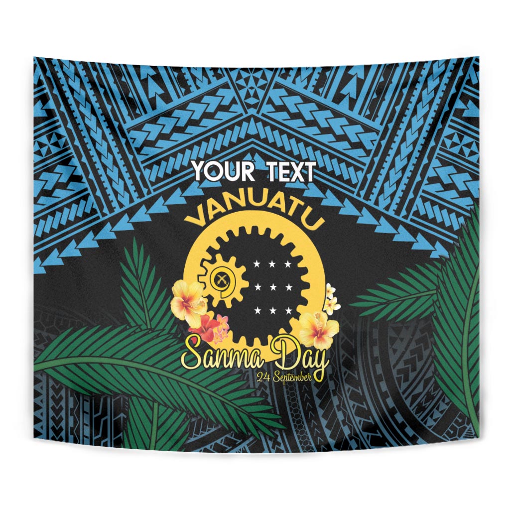 Personalised Sanma Day Tapestry Vanuatu Provinces Polynesian Pattern LT14 - Polynesian Pride