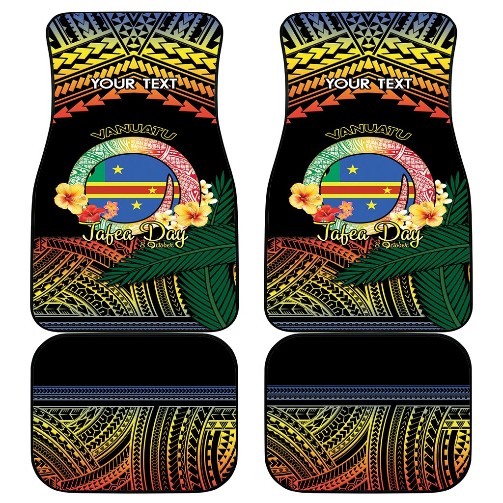 Personalised Tafea Day Car Mats Vanuatu Provinces Polynesian Pattern