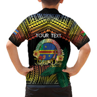 Personalised Tafea Day Family Matching Puletasi and Hawaiian Shirt Vanuatu Provinces Polynesian Pattern