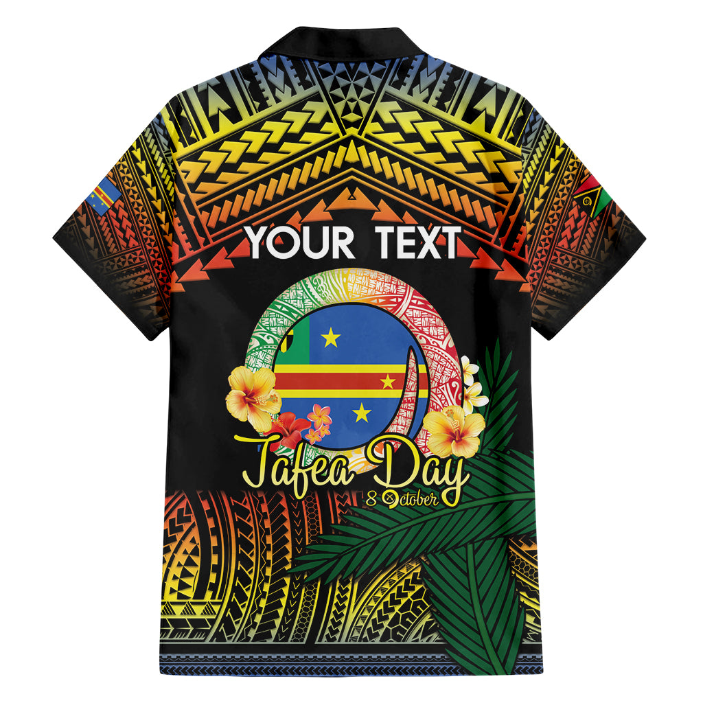 Personalised Tafea Day Family Matching Short Sleeve Bodycon Dress and Hawaiian Shirt Vanuatu Provinces Polynesian Pattern
