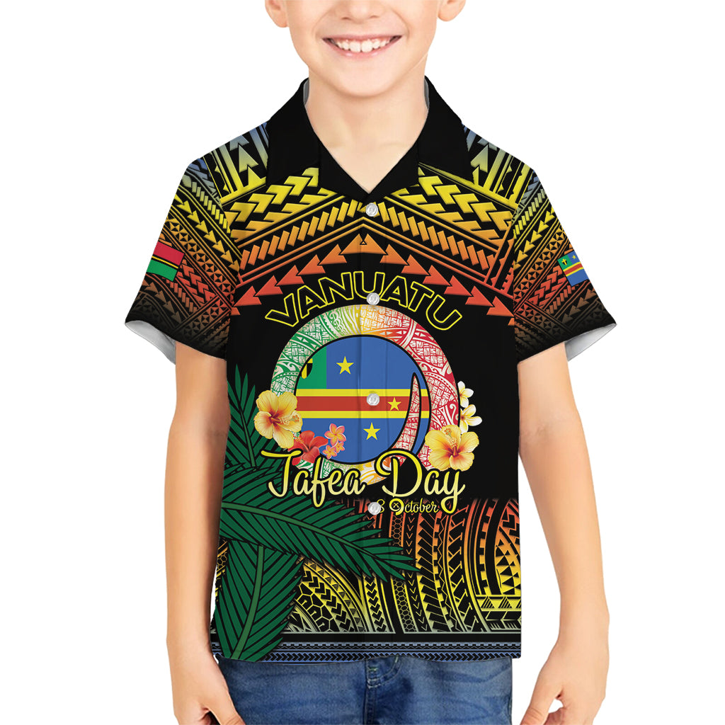 Personalised Tafea Day Family Matching Tank Maxi Dress and Hawaiian Shirt Vanuatu Provinces Polynesian Pattern