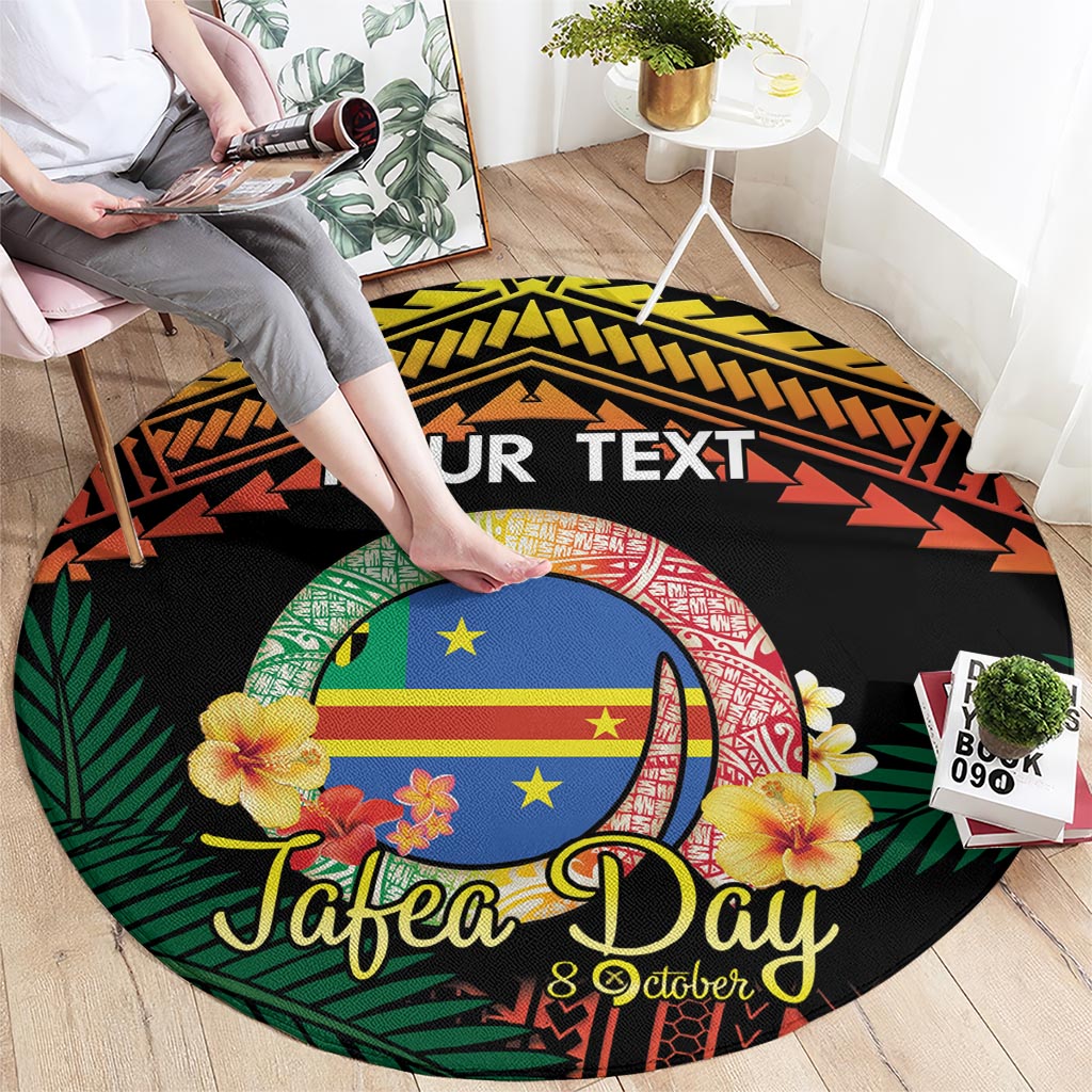 Personalised Tafea Day Round Carpet Vanuatu Provinces Polynesian Pattern LT14 - Polynesian Pride