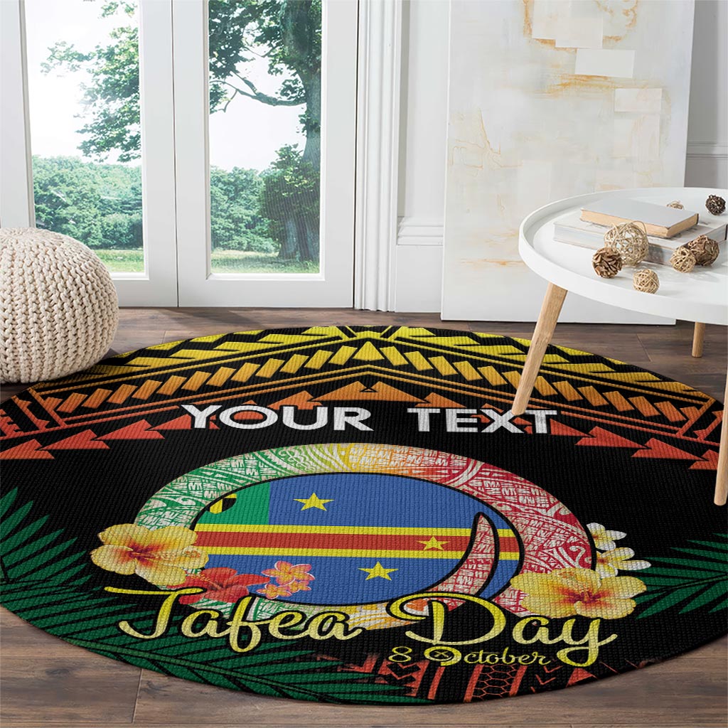 Personalised Tafea Day Round Carpet Vanuatu Provinces Polynesian Pattern LT14 - Polynesian Pride