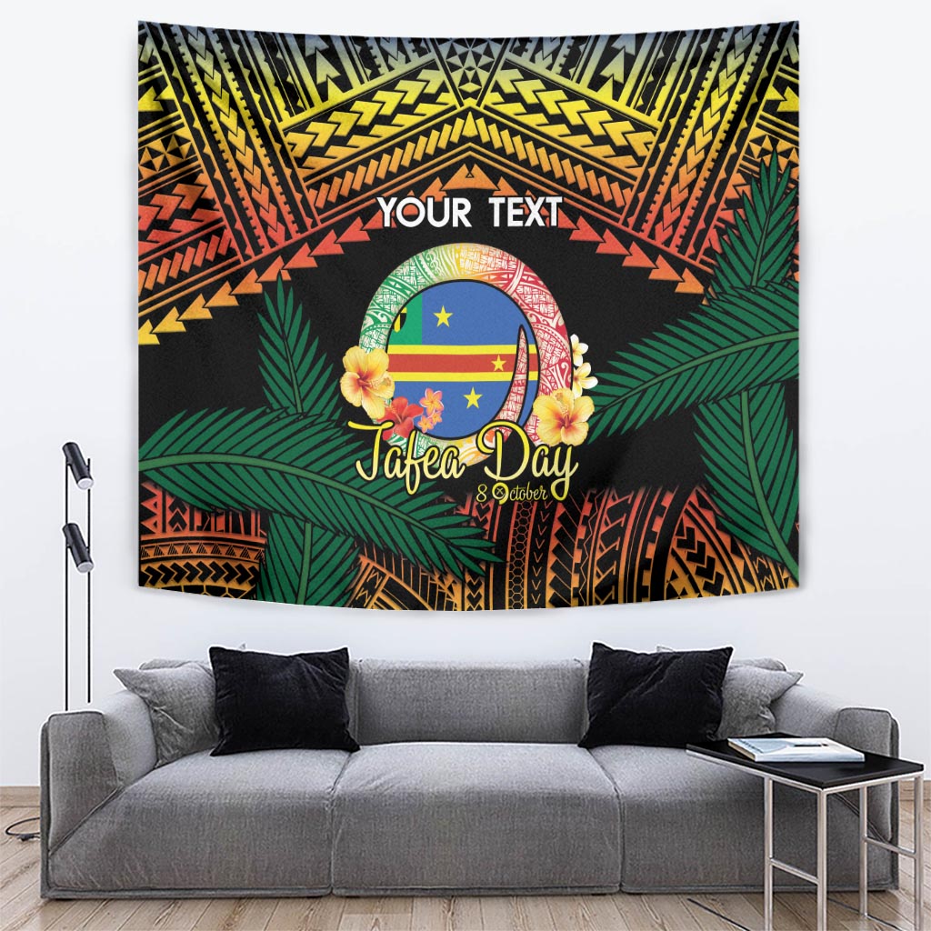 Personalised Tafea Day Tapestry Vanuatu Provinces Polynesian Pattern LT14 Black - Polynesian Pride