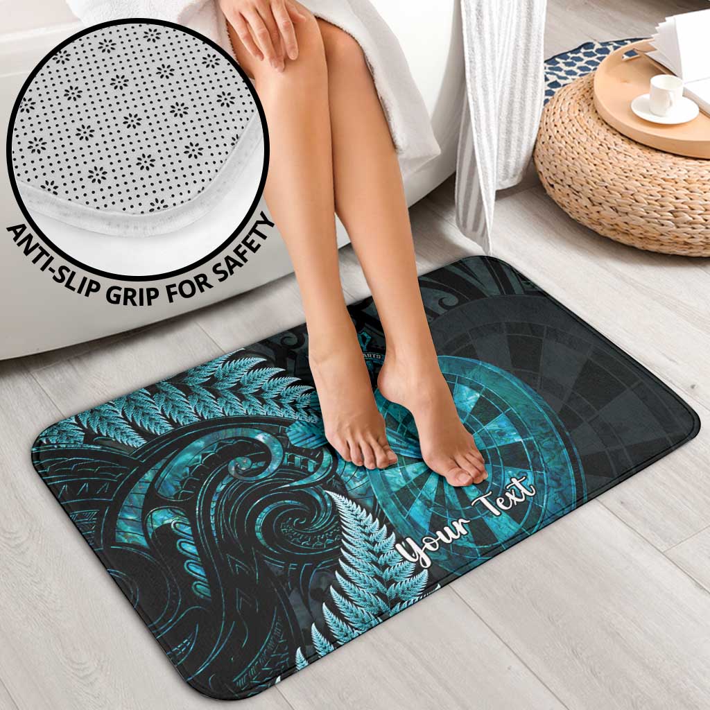 Personalised New Zealand Darts Bathroom Set Happiness Is A Tight Threesome Maori Paua Shell - Polynesian Pride