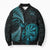 Personalised New Zealand Darts Bomber Puffer Jacket Happiness Is A Tight Threesome Maori Paua Shell - Polynesian Pride