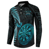 Personalised New Zealand Darts Button Sweatshirt Happiness Is A Tight Threesome Maori Paua Shell