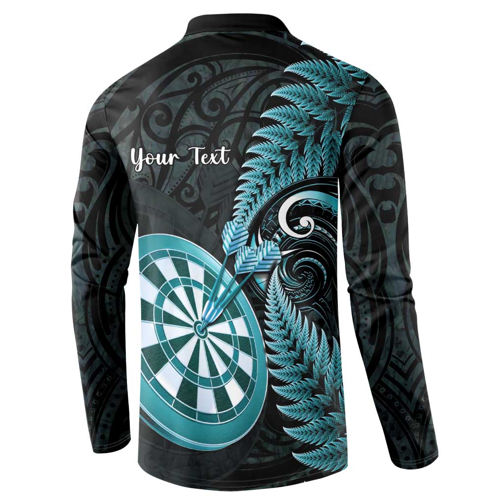 Personalised New Zealand Darts Button Sweatshirt Happiness Is A Tight Threesome Maori Paua Shell