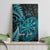 Personalised New Zealand Darts Canvas Wall Art Happiness Is A Tight Threesome Maori Paua Shell