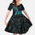 Personalised New Zealand Darts Family Matching Off Shoulder Maxi Dress and Hawaiian Shirt Happiness Is A Tight Threesome Maori Paua Shell