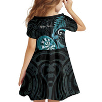 Personalised New Zealand Darts Family Matching Off Shoulder Maxi Dress and Hawaiian Shirt Happiness Is A Tight Threesome Maori Paua Shell