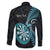 Personalised New Zealand Darts Family Matching Off Shoulder Short Dress and Hawaiian Shirt Happiness Is A Tight Threesome Maori Paua Shell