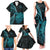 Personalised New Zealand Darts Family Matching Tank Maxi Dress and Hawaiian Shirt Happiness Is A Tight Threesome Maori Paua Shell
