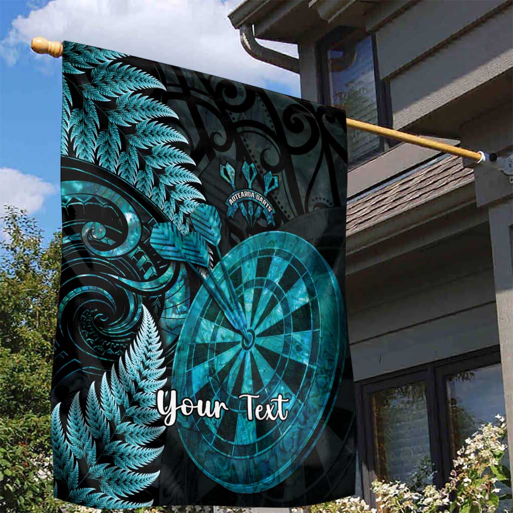 Personalised New Zealand Darts Garden Flag Happiness Is A Tight Threesome Maori Paua Shell