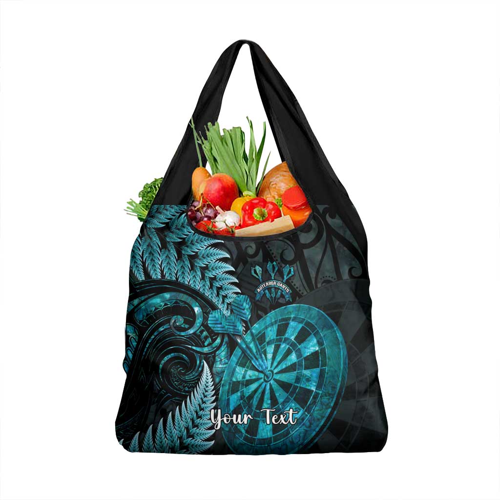 Personalised New Zealand Darts Grocery Bag Happiness Is A Tight Threesome Maori Paua Shell