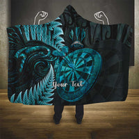 Personalised New Zealand Darts Hooded Blanket Happiness Is A Tight Threesome Maori Paua Shell