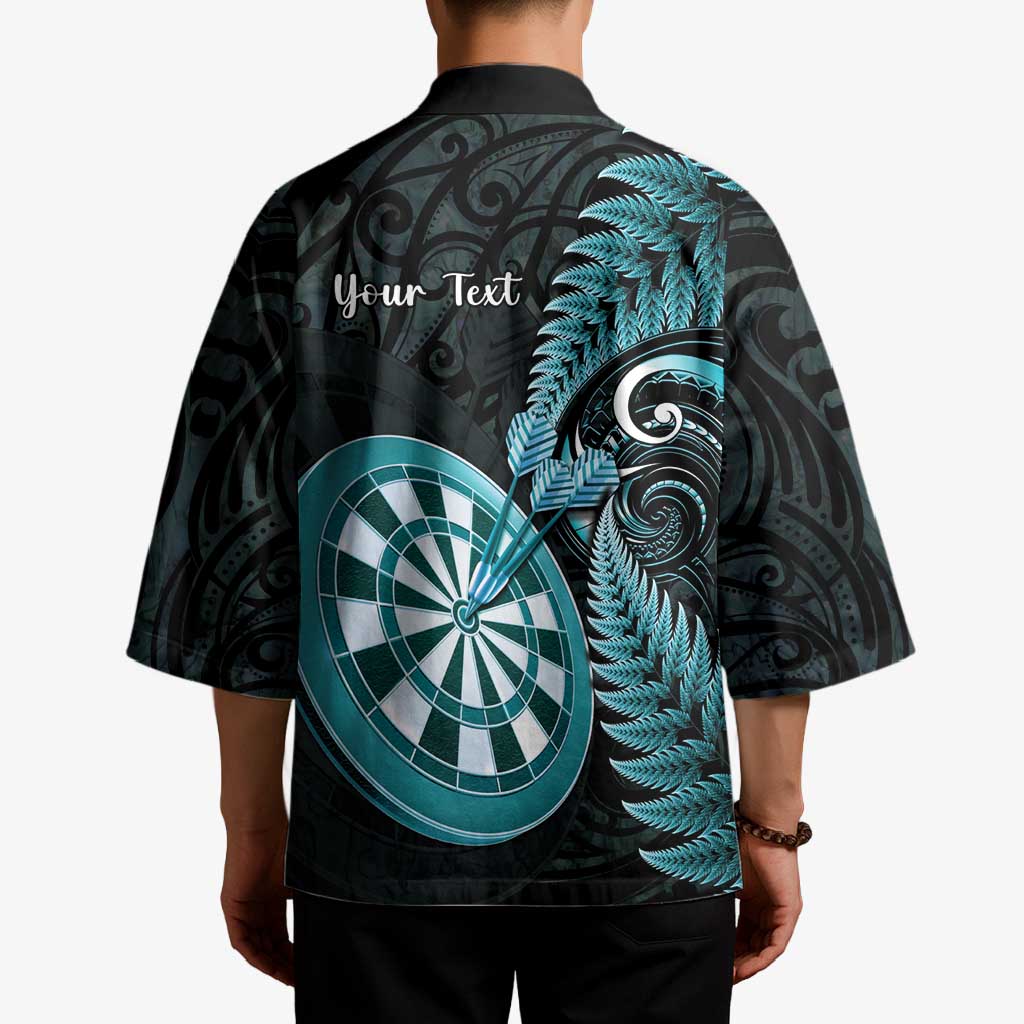 Personalised New Zealand Darts Kimono Happiness Is A Tight Threesome Maori Paua Shell - Polynesian Pride