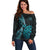 Personalised New Zealand Darts Off Shoulder Sweater Happiness Is A Tight Threesome Maori Paua Shell