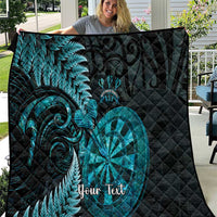 Personalised New Zealand Darts Quilt Happiness Is A Tight Threesome Maori Paua Shell