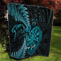 Personalised New Zealand Darts Quilt Happiness Is A Tight Threesome Maori Paua Shell