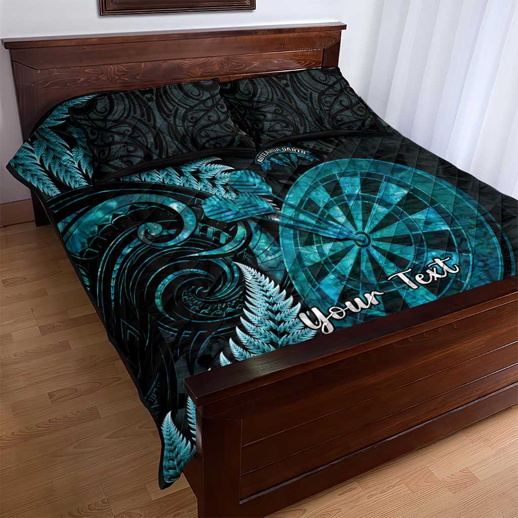 Personalised New Zealand Darts Quilt Bed Set Happiness Is A Tight Threesome Maori Paua Shell