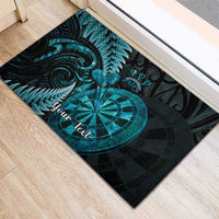 Personalised New Zealand Darts Rubber Doormat Happiness Is A Tight Threesome Maori Paua Shell