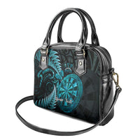 Personalised New Zealand Darts Shoulder Handbag Happiness Is A Tight Threesome Maori Paua Shell