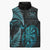 Personalised New Zealand Darts Sleeveless Puffer Jacket Happiness Is A Tight Threesome Maori Paua Shell - Polynesian Pride