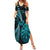 Personalised New Zealand Darts Summer Maxi Dress Happiness Is A Tight Threesome Maori Paua Shell