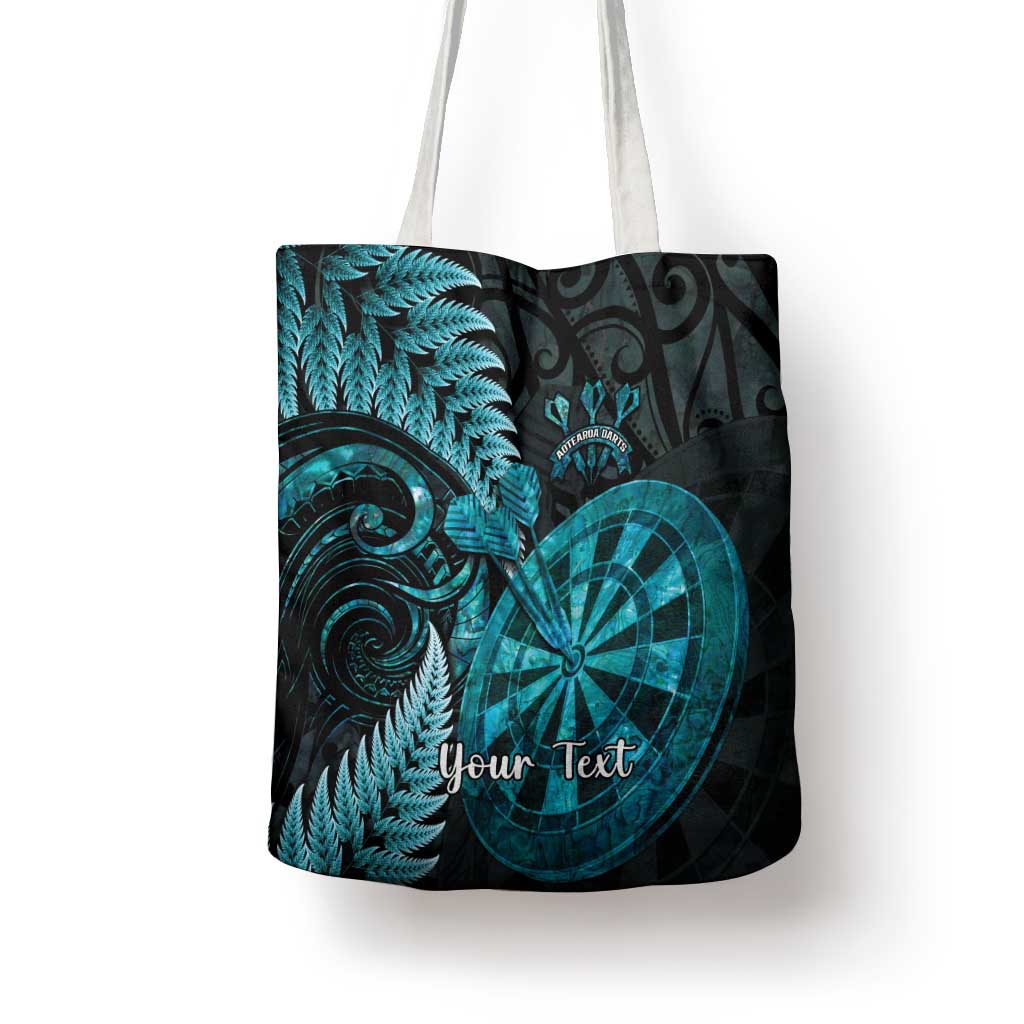 Personalised New Zealand Darts Tote Bag Happiness Is A Tight Threesome Maori Paua Shell - Polynesian Pride