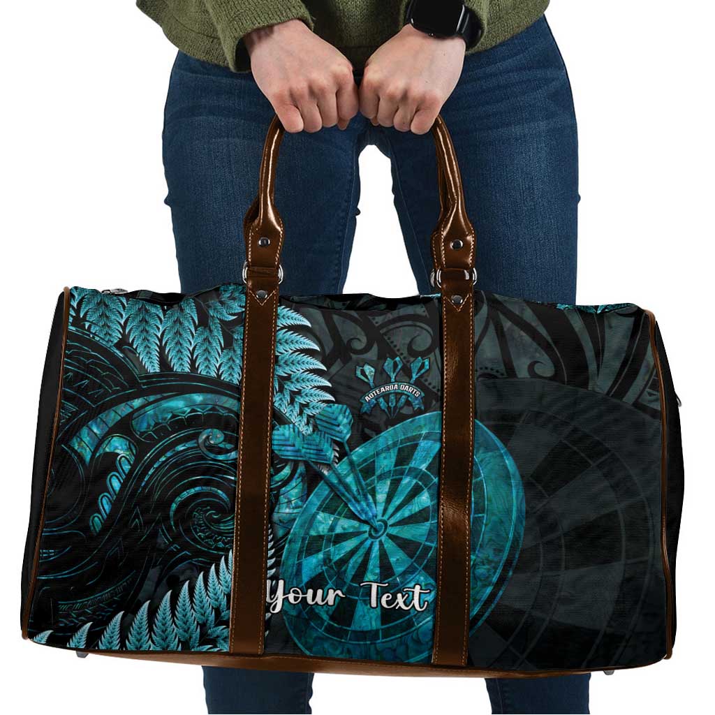 Personalised New Zealand Darts Travel Bag Happiness Is A Tight Threesome Maori Paua Shell - Polynesian Pride