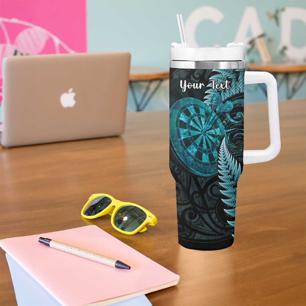 Personalised New Zealand Darts Tumbler With Handle Happiness Is A Tight Threesome Maori Paua Shell