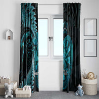 Personalised New Zealand Darts Window Curtain Happiness Is A Tight Threesome Maori Paua Shell